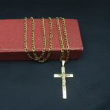 Stainless Steel Cross Necklace for Women 60/70CM Chain Pendant