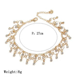 Crystal Tassel Beach Anklet Foot Jewelry