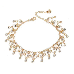 Crystal Tassel Beach Anklet Foot Jewelry
