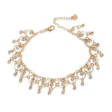 Crystal Tassel Beach Anklet Foot Jewelry