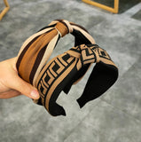 Striped Wide Headband Cross Knot Turban Hair Accessories