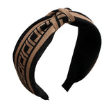 Striped Wide Headband Cross Knot Turban Hair Accessories