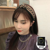 Striped Wide Headband Cross Knot Turban Hair Accessories