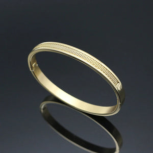 6MM Stainless Steel Woven Cuff Bracelet for Women