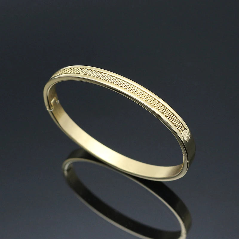 6MM Stainless Steel Woven Cuff Bracelet for Women