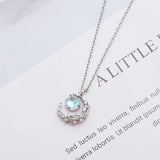 925 Silver Crescent Moon Pendant Necklace