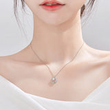 925 Silver Crescent Moon Pendant Necklace