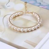Natural Freshwater Pearl Charm Bracelet - Women's Jewelry