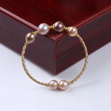 Natural Freshwater Pearl Charm Bracelet - Women's Jewelry
