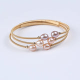 Natural Freshwater Pearl Charm Bracelet - Women's Jewelry
