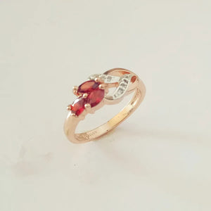 Lady Red Cubic Zircon Wedding Ring 585 Jewelry Designs for Women