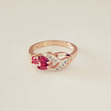 Lady Red Cubic Zircon Wedding Ring 585 Jewelry Designs for Women