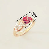 Lady Red Cubic Zircon Wedding Ring 585 Jewelry Designs for Women