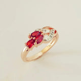 Lady Red Cubic Zircon Wedding Ring 585 Jewelry Designs for Women