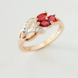 Lady Red Cubic Zircon Wedding Ring 585 Jewelry Designs for Women