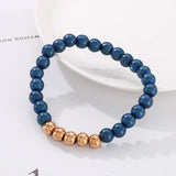 Women Silver Letters Stainless Steel Bead Chain Bracelets