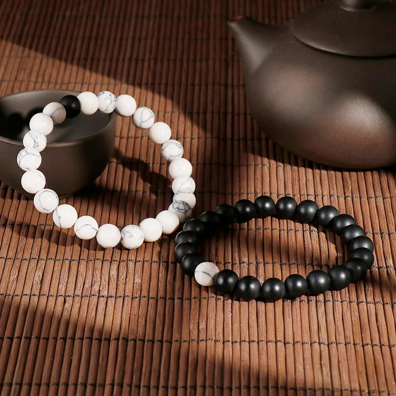 Women Silver Letters Stainless Steel Bead Chain Bracelets