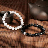 Women Silver Letters Stainless Steel Bead Chain Bracelets