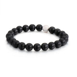 Women Silver Letters Stainless Steel Bead Chain Bracelets