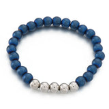 Women Silver Letters Stainless Steel Bead Chain Bracelets