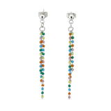 Women Silver Stainless Steel Round Earrings Jewelry