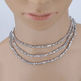 Women 1m Elasticity Choker Set or Bracelet Dual Use Crystal Beads Chain