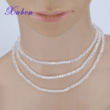 Women 1m Elasticity Choker Set or Bracelet Dual Use Crystal Beads Chain