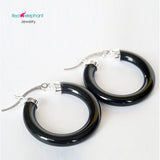 925 Silver Women's Hoop Earrings 1.5 inches Diameter