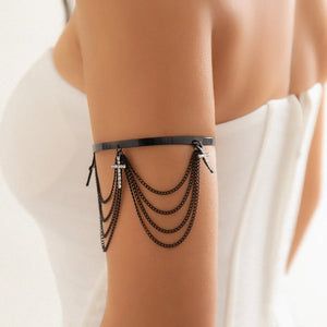 Punk Style Cross Tassel Chain Arm Bangle