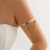 Punk Style Cross Tassel Chain Arm Bangle