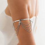 Punk Style Cross Tassel Chain Arm Bangle