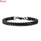 Stainless Steel Punk Toggle-Clasps Chain Bracelet Bangle
