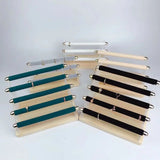 Wood Acrylic Velvet Ring Holder T-Bar Jewelry Display Stand