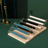 Wood Acrylic Velvet Ring Holder T-Bar Jewelry Display Stand
