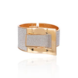 Leopard Print Wrap Belt Buckle Bracelet for Women