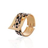 Leopard Print Wrap Belt Buckle Bracelet for Women