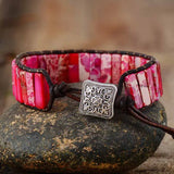 Natural Jasper Stone Wrap Bracelet