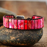 Natural Jasper Stone Wrap Bracelet