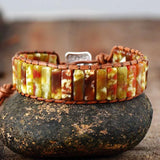 Natural Jasper Stone Wrap Bracelet