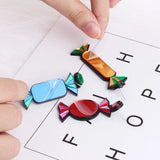 Yellow Red Candy Mirror Acrylic Drop Earrings for Women