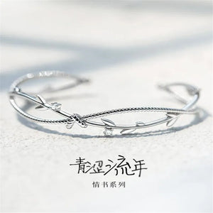 Youthful Silver Plated Twisted Wire Bracelets TYB107
