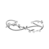 Youthful Silver Plated Twisted Wire Bracelets TYB107