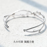 Youthful Silver Plated Twisted Wire Bracelets TYB107