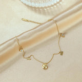 Zircon Round Anklets Stainless Steel Jewelry Woman Gift