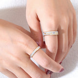 Zirconia Wedding Rings Stainless Steel Jewelry Forever Love's