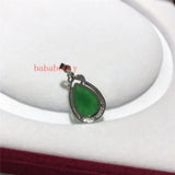 Green Jades Pendant Necklace 16X29MM