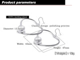 Big Heart Silver Earrings 100% 925 Sterling Silver Party Accessories