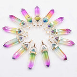 Glass Pillar Point Charms for Jewelry Making