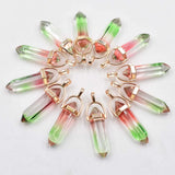 Glass Pillar Point Charms for Jewelry Making