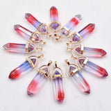 Glass Pillar Point Charms for Jewelry Making